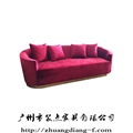 實木框架，電鍍不銹鋼底座，捫布
